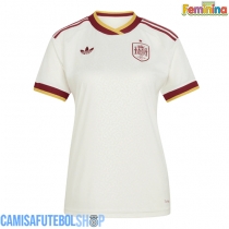 Camisa de time de futebol Espanha Replicas 2º Equipamento Feminina Mundo 2026 Manga Curta